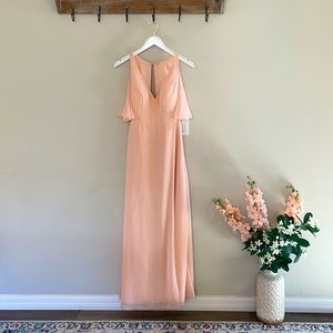 Pearl pink Azazie bridesmaid dress, size 0/2